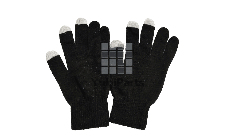 Bulk Black Cotton Touchscreen Winter Gloves For Rhythm Games (100X Pairs)